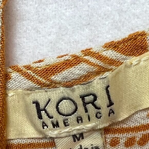 Kori America Womens Tribal Print Short-Sleeve Romper V-Neck Medium Cotton Blend - Picture 3 of 10